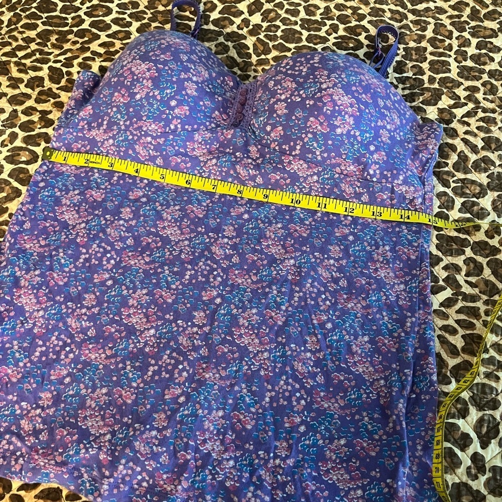 Floral Bustier spaghetti strap cami tank top - Picture 4 of 11